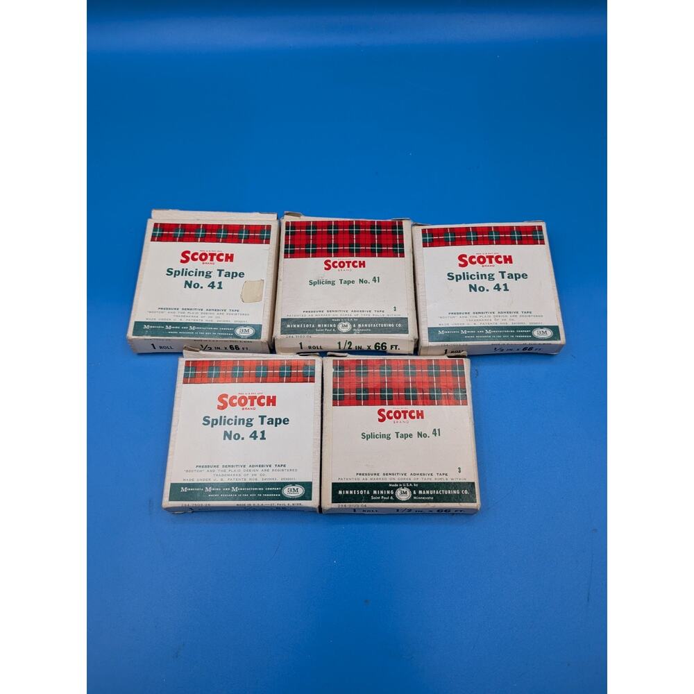 SCOTCH VINTAGE SPLICING TAPE NO 41 Original (5 Boxes)